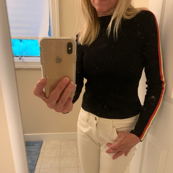 Hippy Rose Striped Sleeve Sweater - Picture 3 of 3